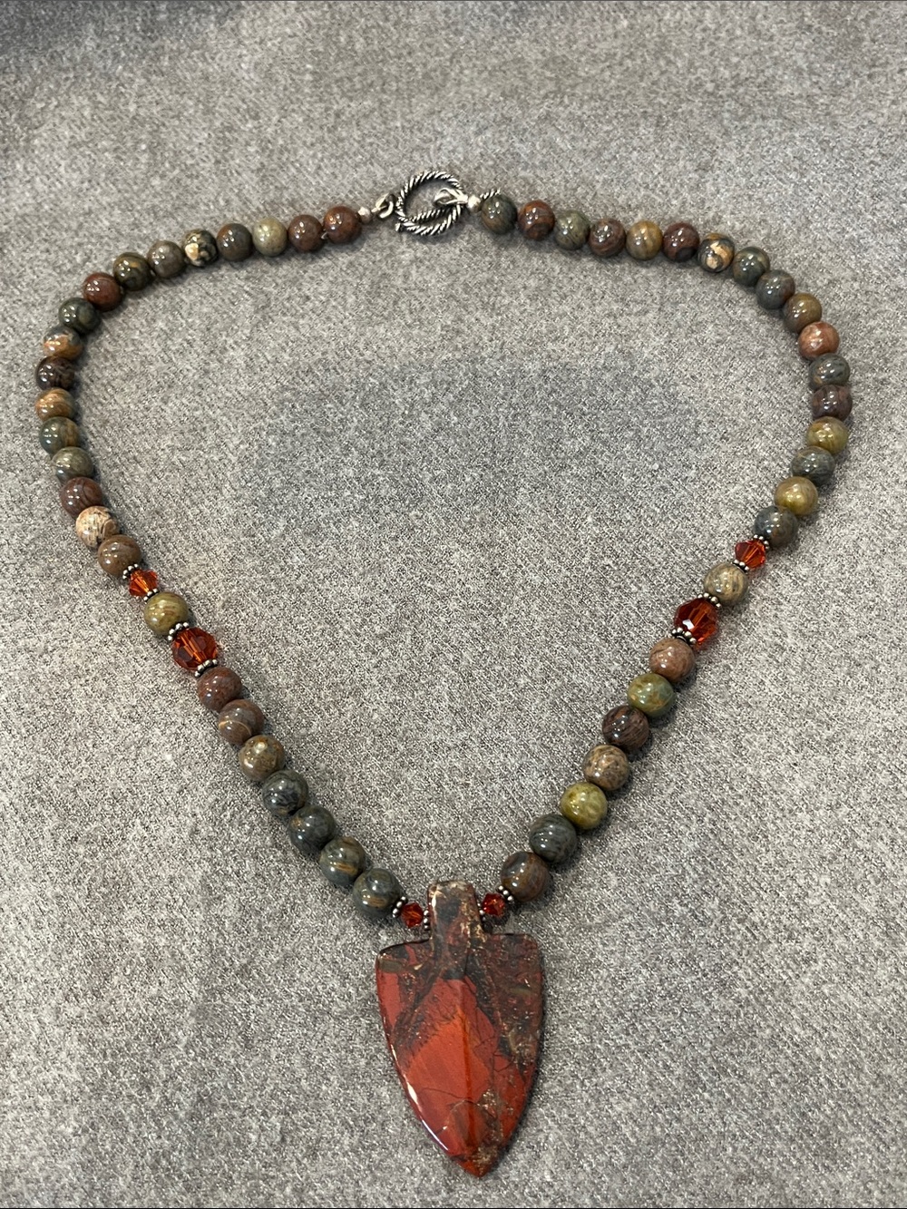 Brecciated Jasper Arrowhead Necklace